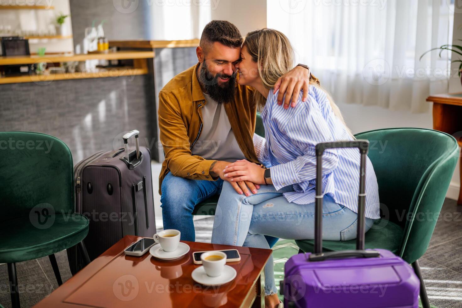 Couple excited about travel bundle deal